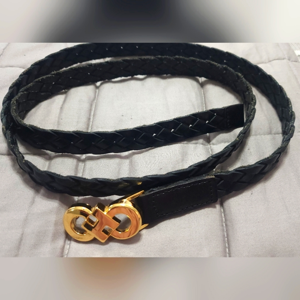 Cole Haan Black braided belt